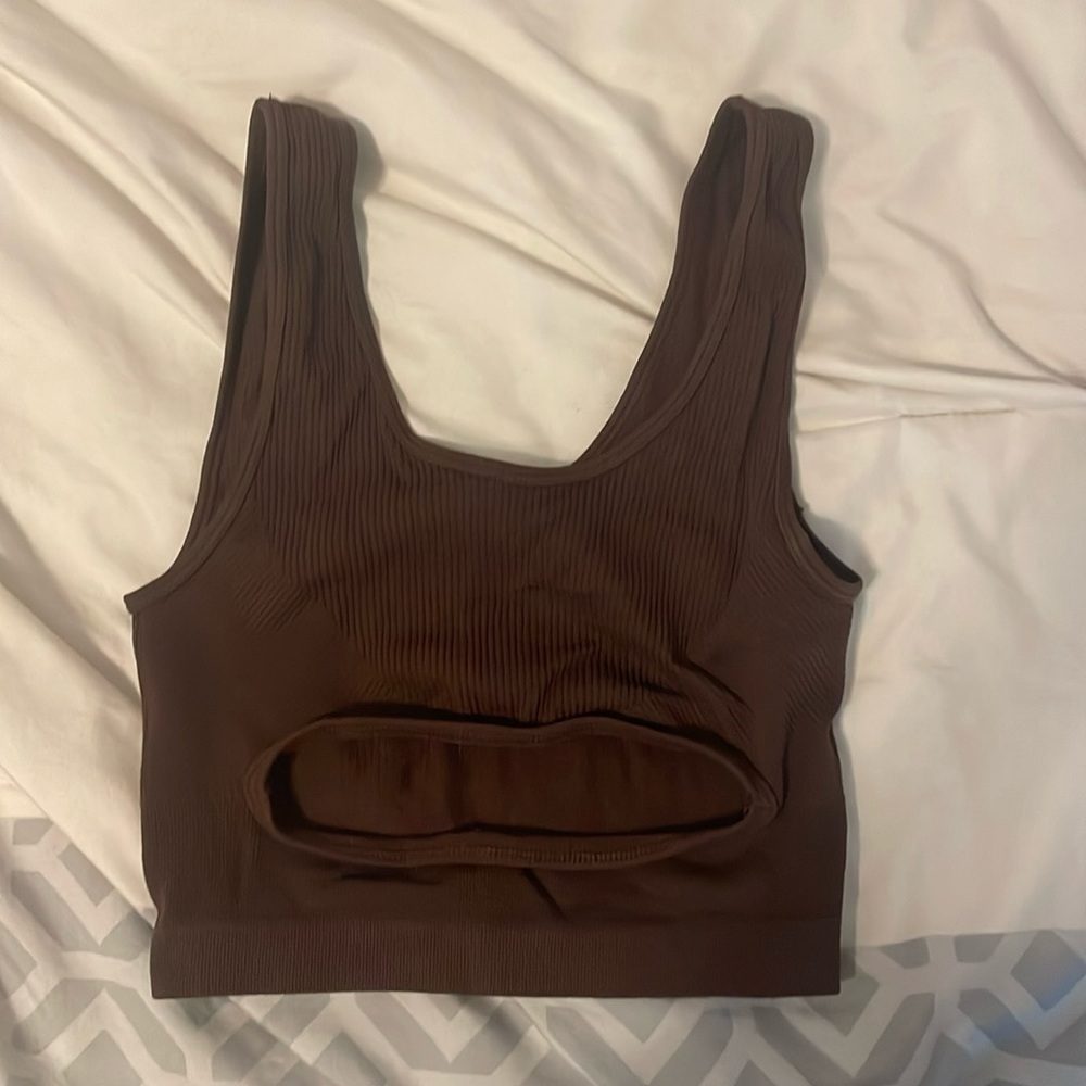 Crop top with stomach slit